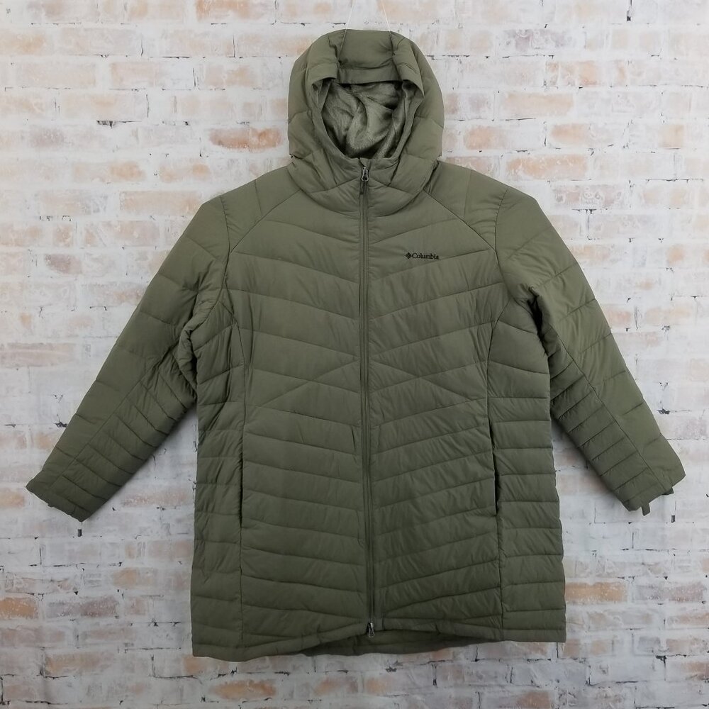 NWOT Columbia‎ Joy Peak II Mid Jacket Stone Green Women's 3X Omni-Heat Infinity